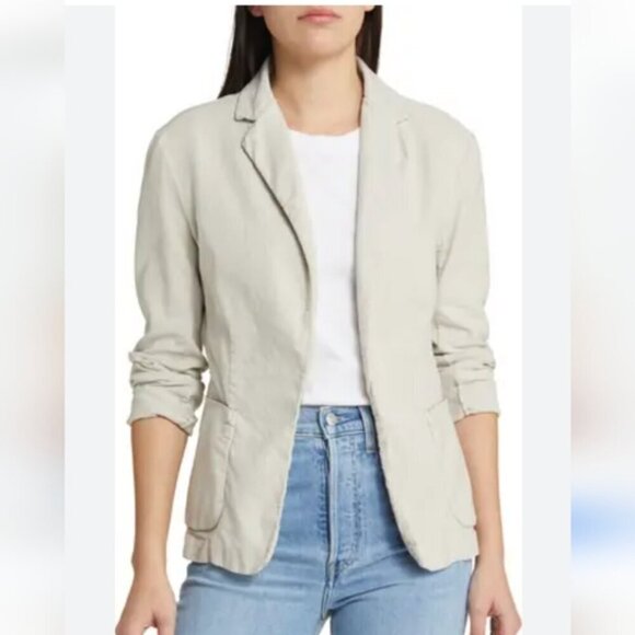 New Abercrombie & Fitch Cotton Linen Blend Blazer Size M - Picture 1 of 8